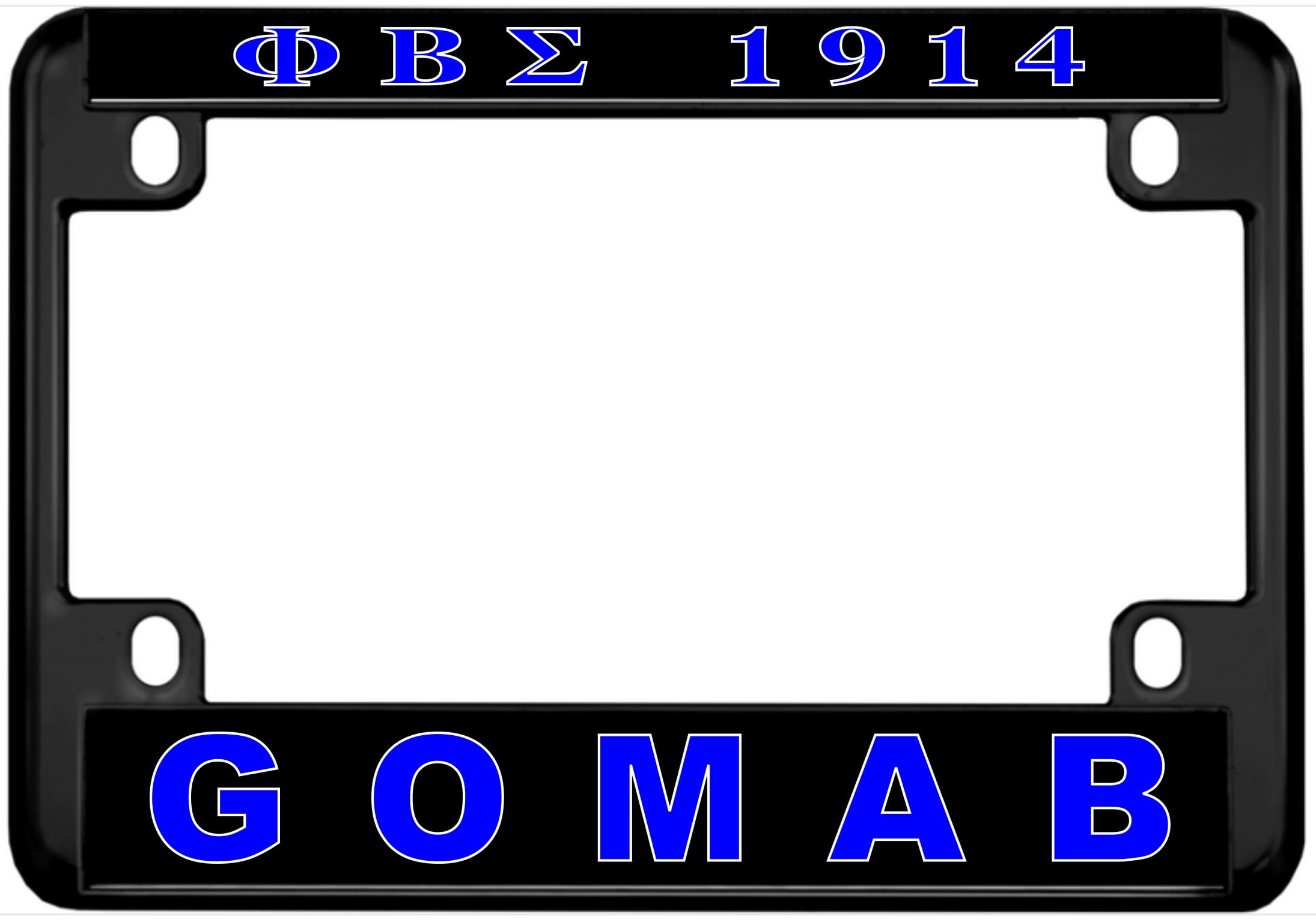GOMAB - 1914 Custom metal Motorcycle license plate frame